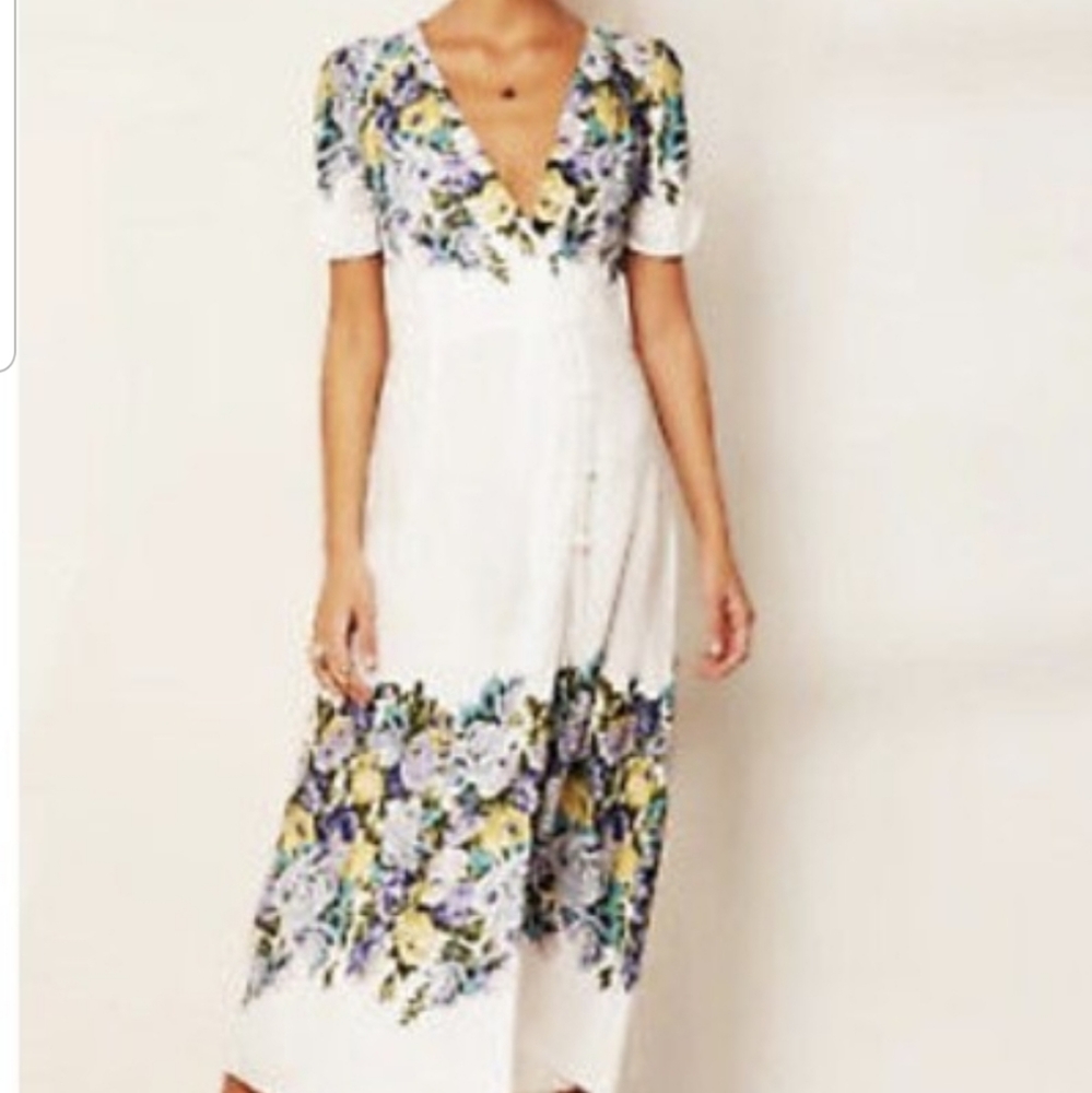NWT Free People Ivory Floral Dress
